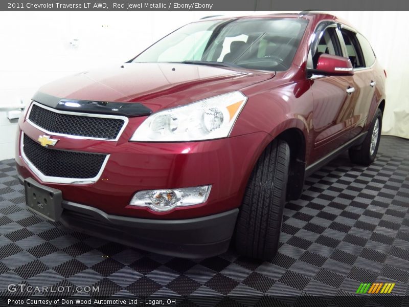 Red Jewel Metallic / Ebony/Ebony 2011 Chevrolet Traverse LT AWD