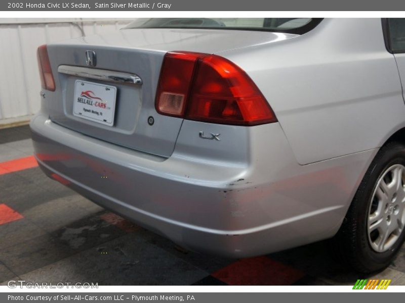 Satin Silver Metallic / Gray 2002 Honda Civic LX Sedan