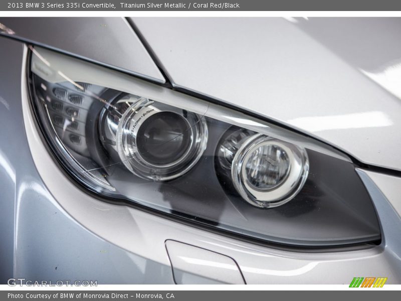 Titanium Silver Metallic / Coral Red/Black 2013 BMW 3 Series 335i Convertible