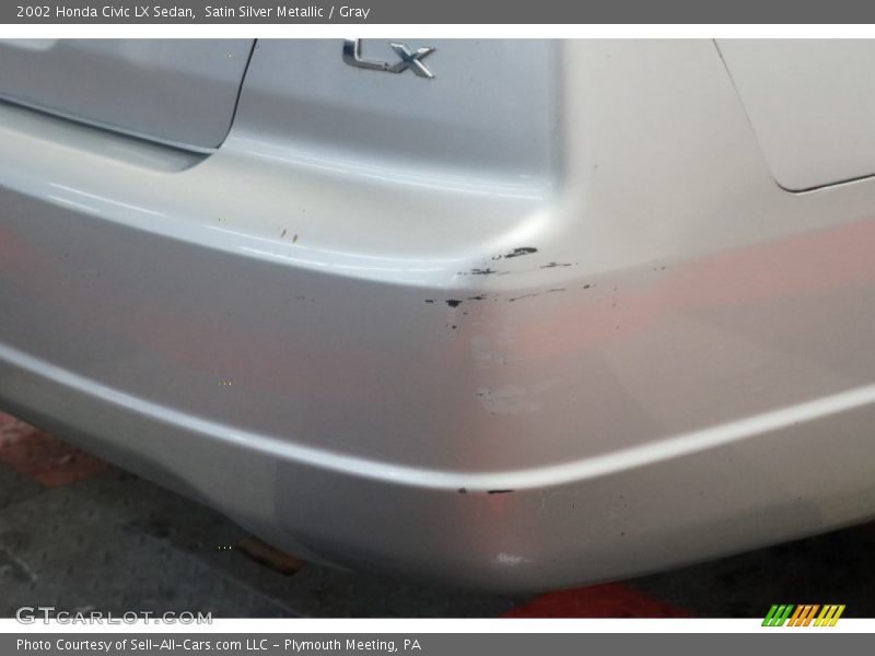 Satin Silver Metallic / Gray 2002 Honda Civic LX Sedan