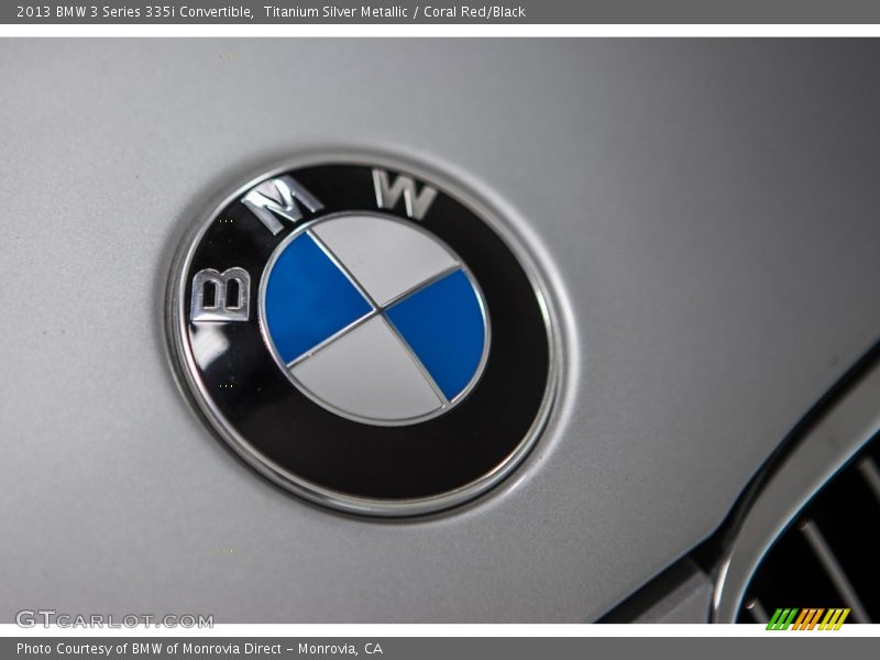 Titanium Silver Metallic / Coral Red/Black 2013 BMW 3 Series 335i Convertible