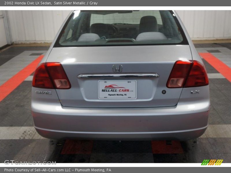Satin Silver Metallic / Gray 2002 Honda Civic LX Sedan