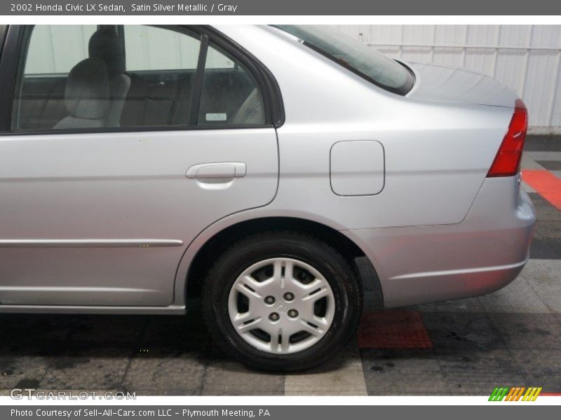 Satin Silver Metallic / Gray 2002 Honda Civic LX Sedan