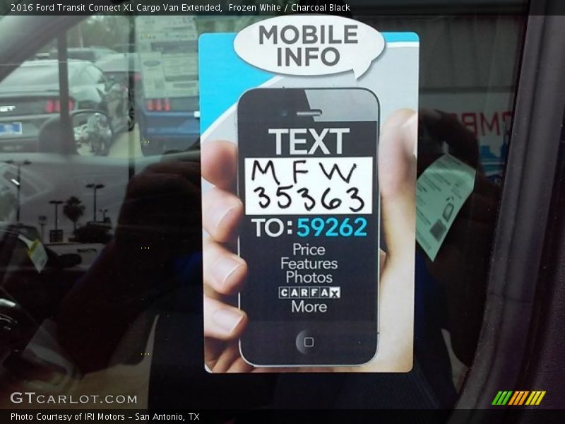 Frozen White / Charcoal Black 2016 Ford Transit Connect XL Cargo Van Extended