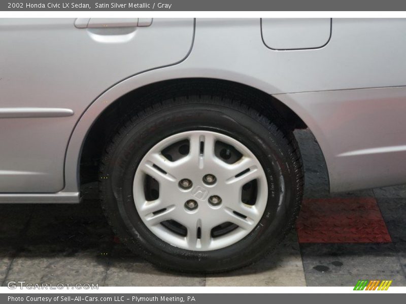 Satin Silver Metallic / Gray 2002 Honda Civic LX Sedan