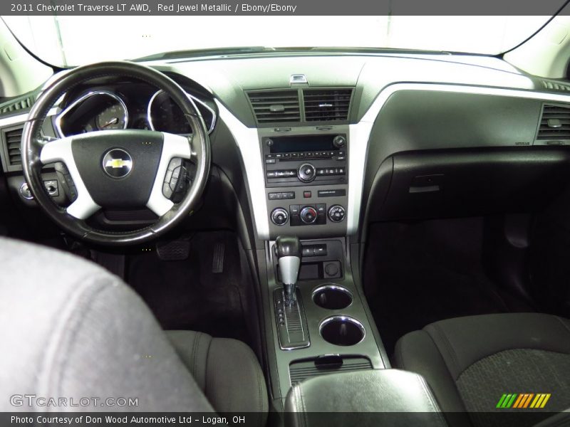 Red Jewel Metallic / Ebony/Ebony 2011 Chevrolet Traverse LT AWD