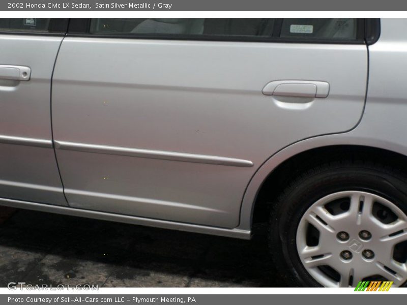 Satin Silver Metallic / Gray 2002 Honda Civic LX Sedan