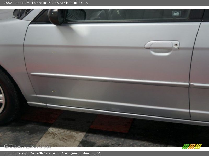 Satin Silver Metallic / Gray 2002 Honda Civic LX Sedan
