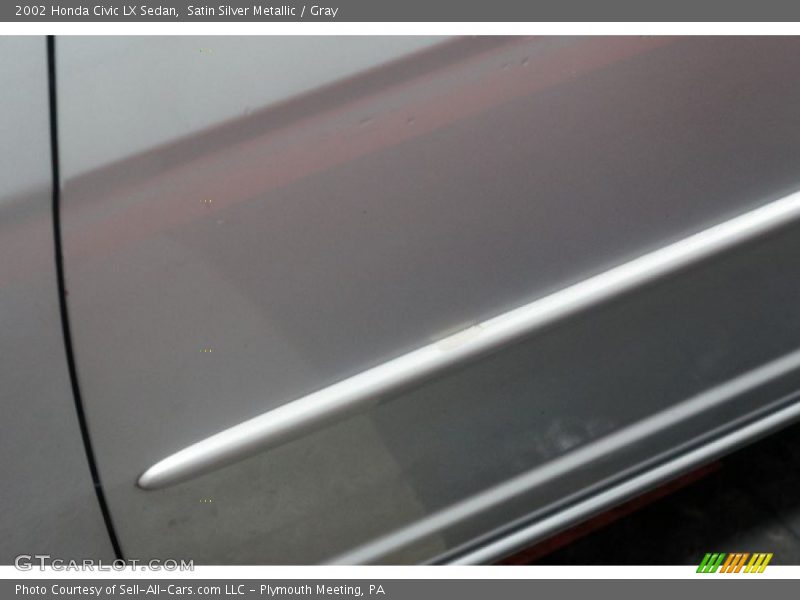 Satin Silver Metallic / Gray 2002 Honda Civic LX Sedan