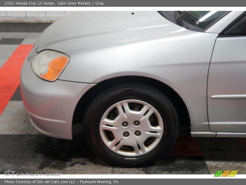 Satin Silver Metallic / Gray 2002 Honda Civic LX Sedan