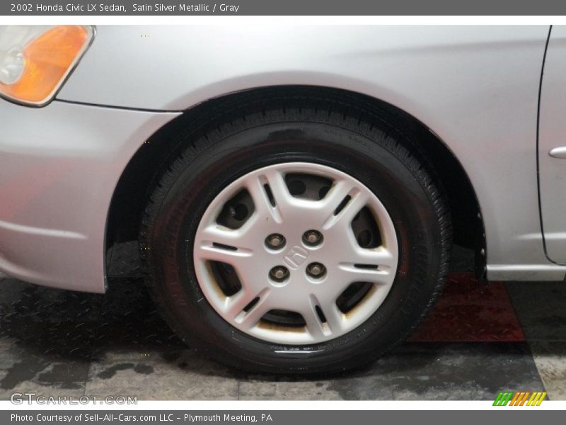 Satin Silver Metallic / Gray 2002 Honda Civic LX Sedan