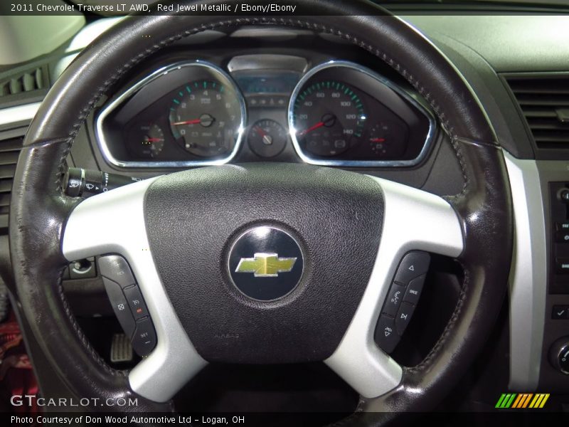 Red Jewel Metallic / Ebony/Ebony 2011 Chevrolet Traverse LT AWD