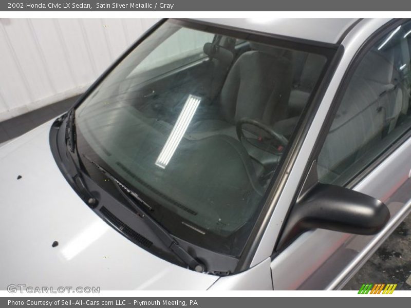 Satin Silver Metallic / Gray 2002 Honda Civic LX Sedan