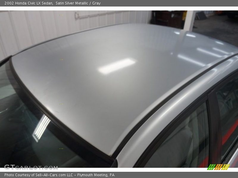 Satin Silver Metallic / Gray 2002 Honda Civic LX Sedan
