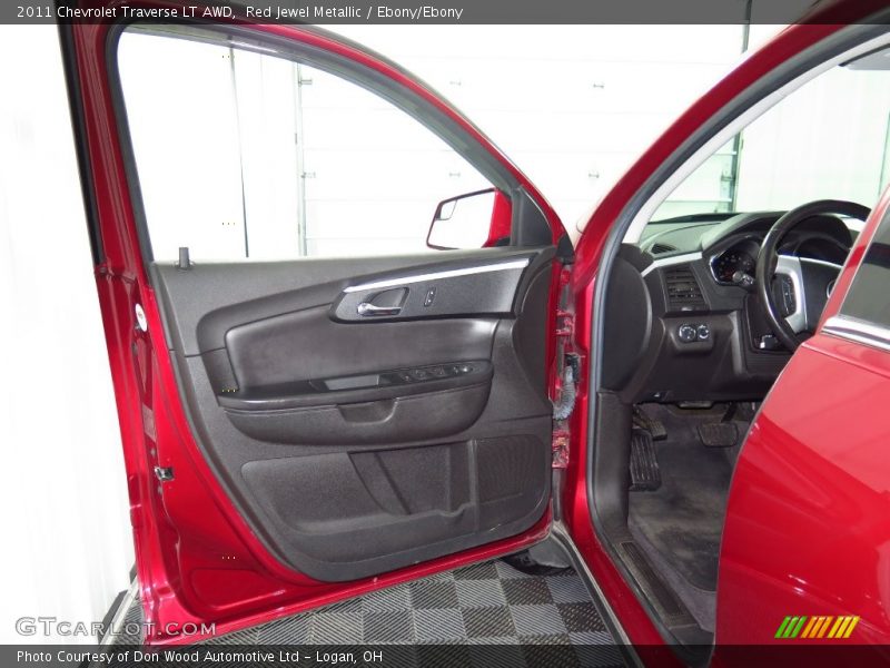 Red Jewel Metallic / Ebony/Ebony 2011 Chevrolet Traverse LT AWD