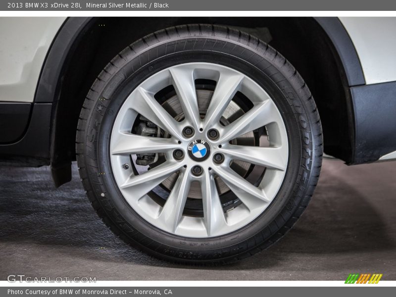 Mineral Silver Metallic / Black 2013 BMW X3 xDrive 28i