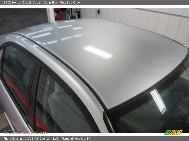 Satin Silver Metallic / Gray 2002 Honda Civic LX Sedan