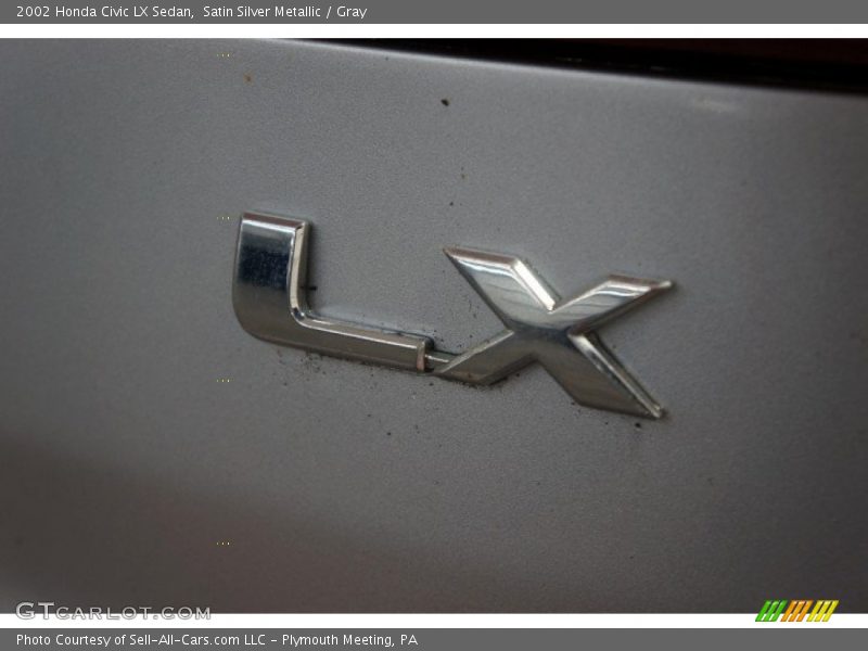 Satin Silver Metallic / Gray 2002 Honda Civic LX Sedan