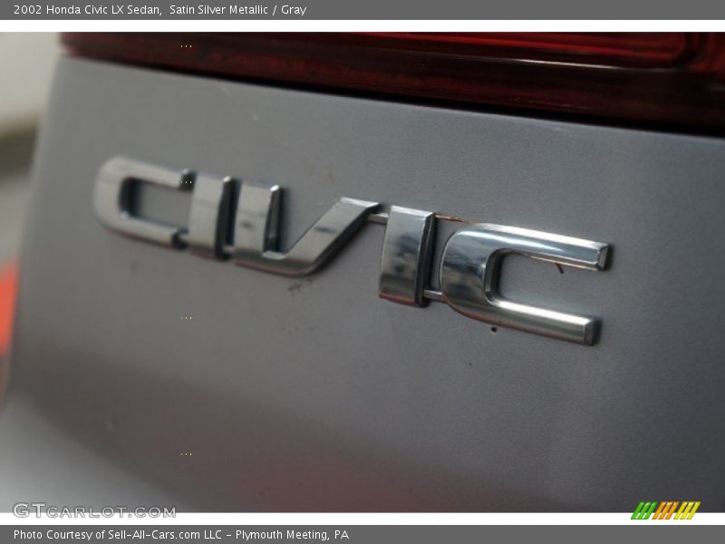 Satin Silver Metallic / Gray 2002 Honda Civic LX Sedan
