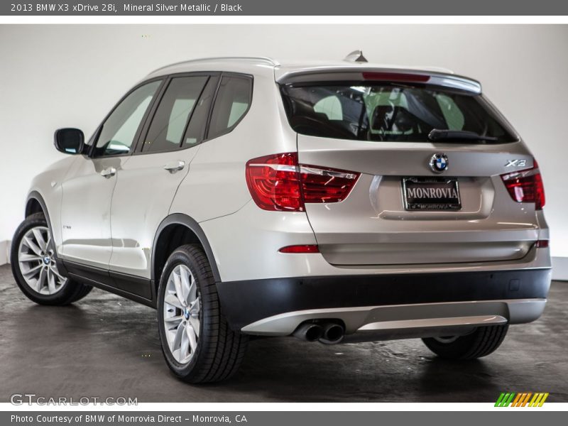 Mineral Silver Metallic / Black 2013 BMW X3 xDrive 28i