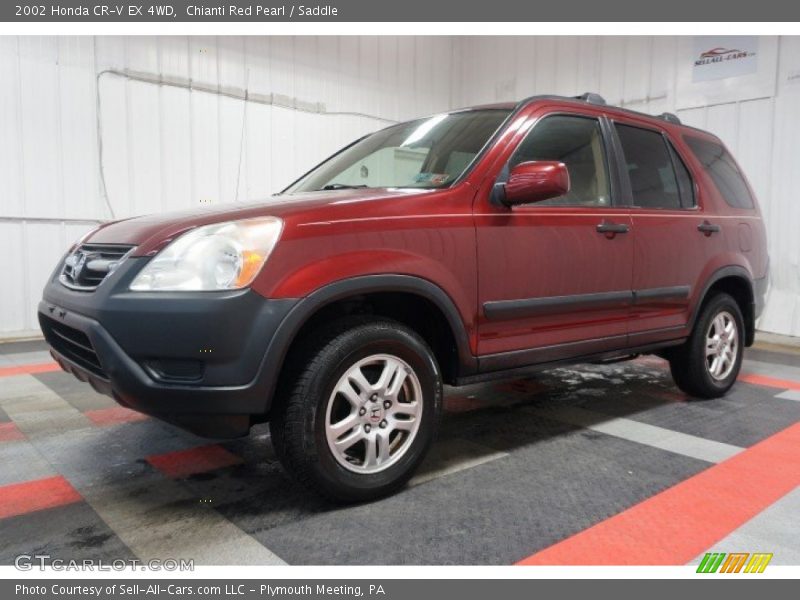 Chianti Red Pearl / Saddle 2002 Honda CR-V EX 4WD