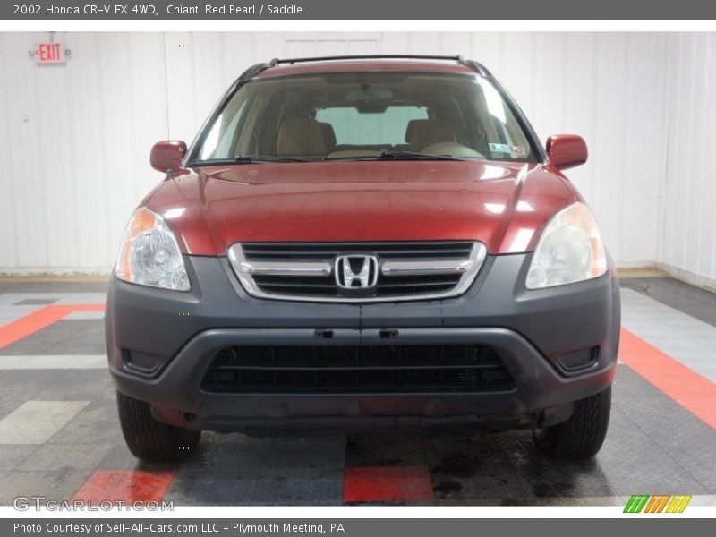 Chianti Red Pearl / Saddle 2002 Honda CR-V EX 4WD