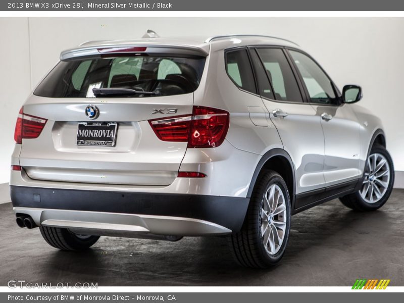 Mineral Silver Metallic / Black 2013 BMW X3 xDrive 28i