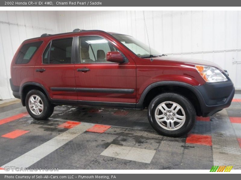 Chianti Red Pearl / Saddle 2002 Honda CR-V EX 4WD