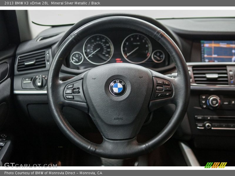 Mineral Silver Metallic / Black 2013 BMW X3 xDrive 28i
