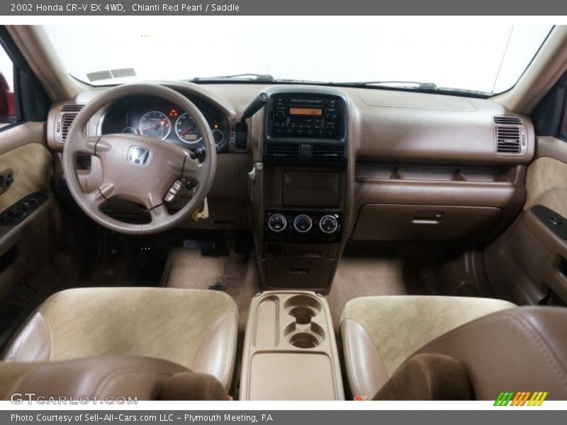 Chianti Red Pearl / Saddle 2002 Honda CR-V EX 4WD
