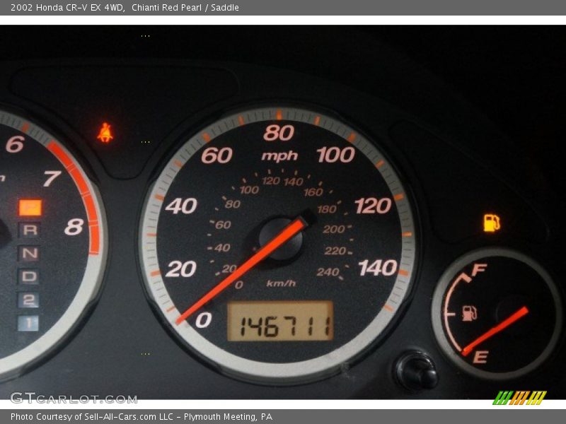 Chianti Red Pearl / Saddle 2002 Honda CR-V EX 4WD