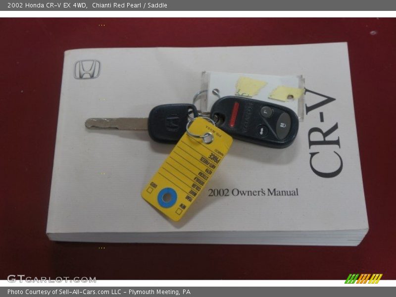 Chianti Red Pearl / Saddle 2002 Honda CR-V EX 4WD