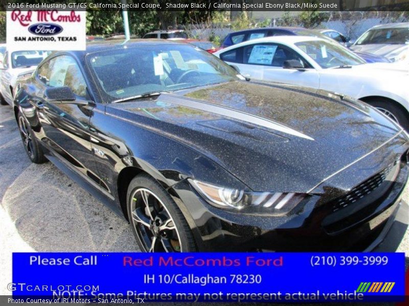 Shadow Black / California Special Ebony Black/Miko Suede 2016 Ford Mustang GT/CS California Special Coupe