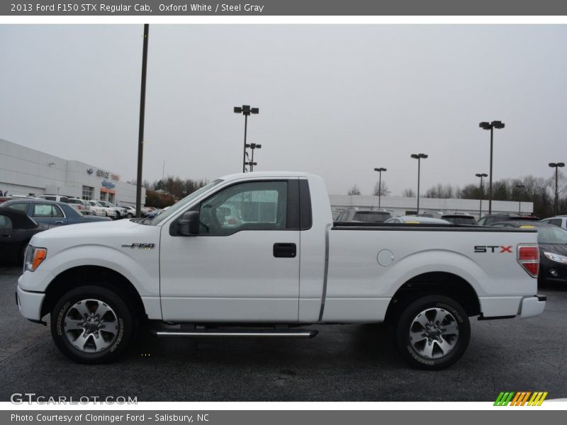 Oxford White / Steel Gray 2013 Ford F150 STX Regular Cab