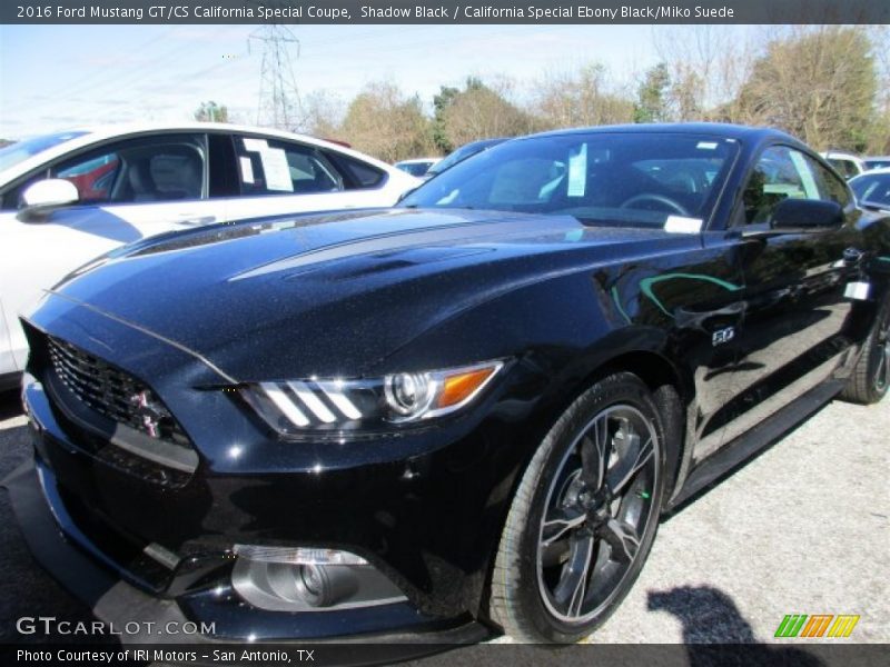 Shadow Black / California Special Ebony Black/Miko Suede 2016 Ford Mustang GT/CS California Special Coupe