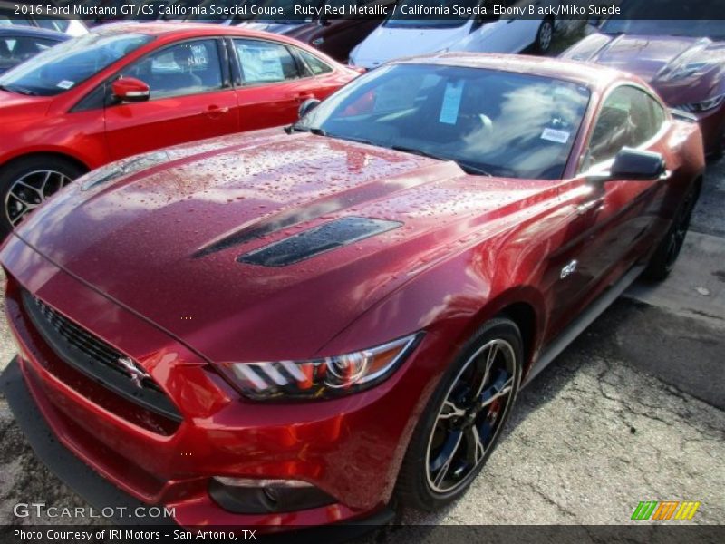 Ruby Red Metallic / California Special Ebony Black/Miko Suede 2016 Ford Mustang GT/CS California Special Coupe