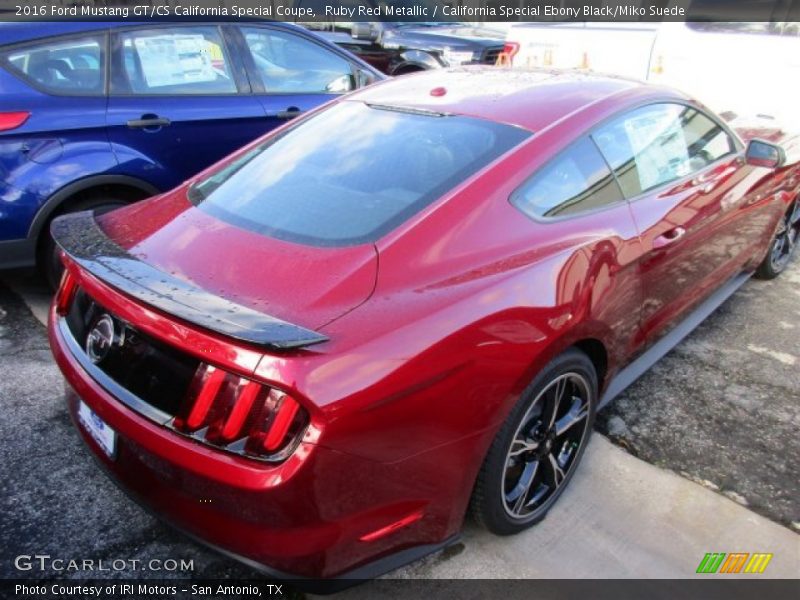 Ruby Red Metallic / California Special Ebony Black/Miko Suede 2016 Ford Mustang GT/CS California Special Coupe