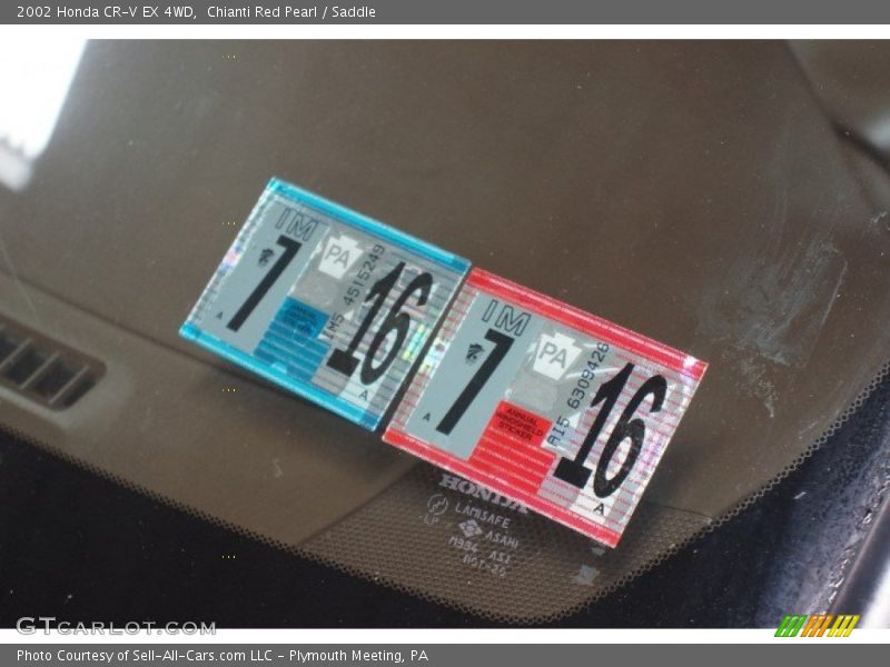 Chianti Red Pearl / Saddle 2002 Honda CR-V EX 4WD