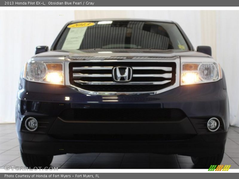 Obsidian Blue Pearl / Gray 2013 Honda Pilot EX-L