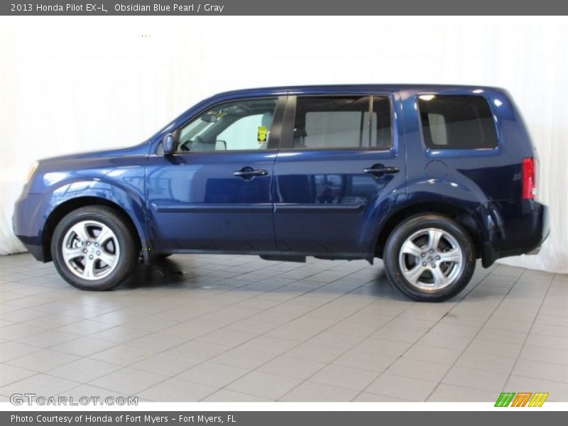 Obsidian Blue Pearl / Gray 2013 Honda Pilot EX-L