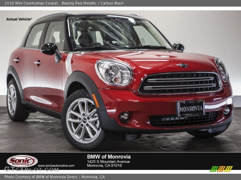 Blazing Red Metallic / Carbon Black 2016 Mini Countryman Cooper
