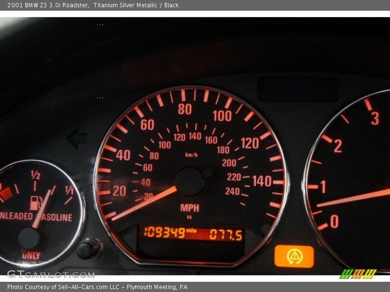 Titanium Silver Metallic / Black 2001 BMW Z3 3.0i Roadster