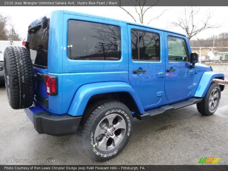 Hydro Blue Pearl / Black 2016 Jeep Wrangler Unlimited Sahara 4x4