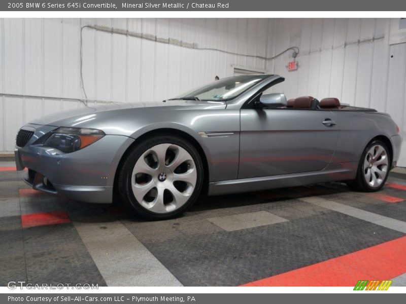 Mineral Silver Metallic / Chateau Red 2005 BMW 6 Series 645i Convertible