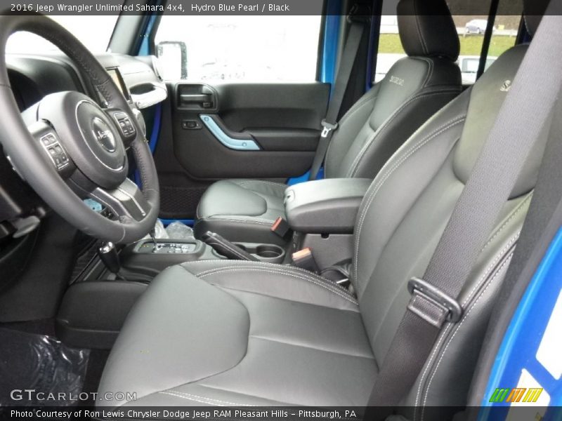 Hydro Blue Pearl / Black 2016 Jeep Wrangler Unlimited Sahara 4x4