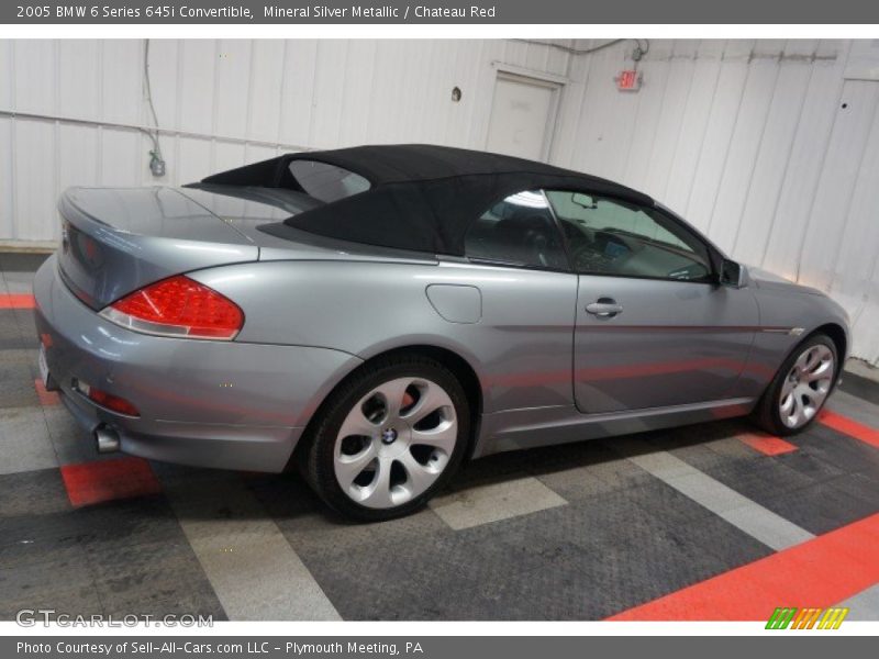 Mineral Silver Metallic / Chateau Red 2005 BMW 6 Series 645i Convertible