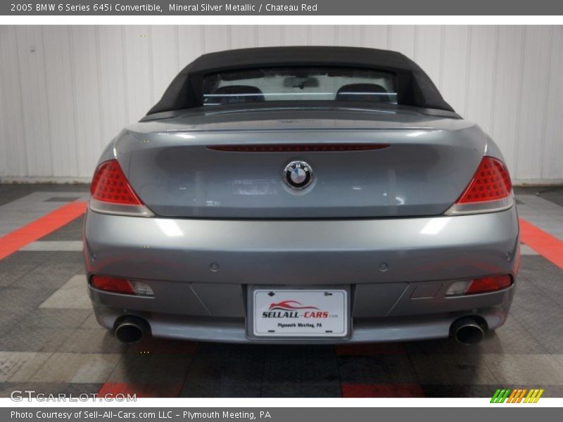 Mineral Silver Metallic / Chateau Red 2005 BMW 6 Series 645i Convertible