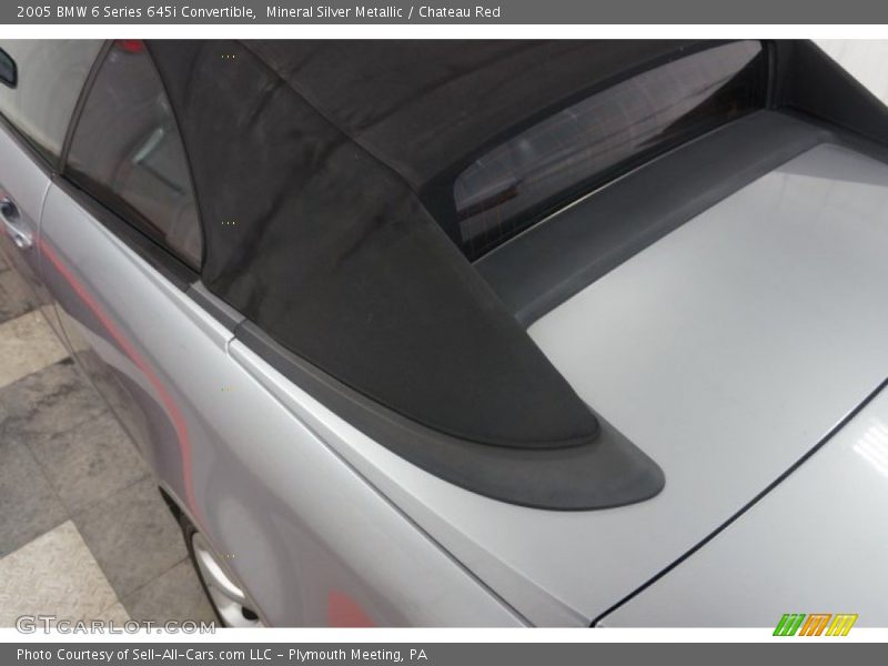 Mineral Silver Metallic / Chateau Red 2005 BMW 6 Series 645i Convertible