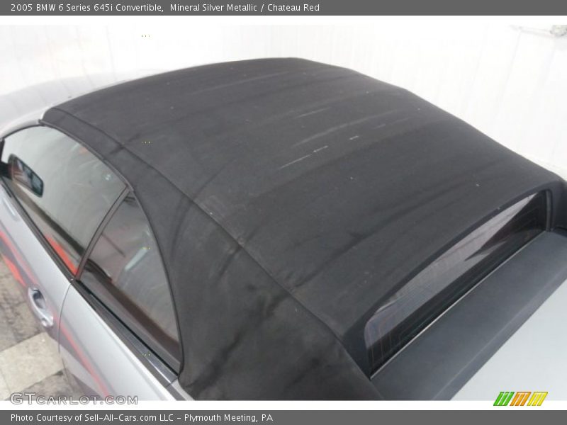 Mineral Silver Metallic / Chateau Red 2005 BMW 6 Series 645i Convertible