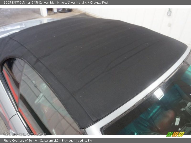 Mineral Silver Metallic / Chateau Red 2005 BMW 6 Series 645i Convertible